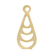 11x5mm Openwork drop charm - Fine gold plated x1