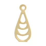 11x5mm Openwork drop charm - Fine gold plated x1