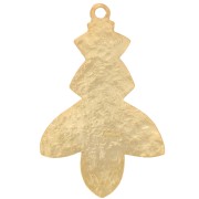 30x19mm Hammered design pendant - Fine gold plated x1|raw }}