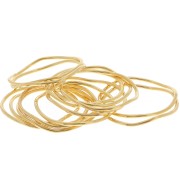 20mm Round irregular closed ring - Fine Gold plated x1