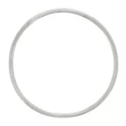 20mm Round irregular closed ring - Fine silver plated x1