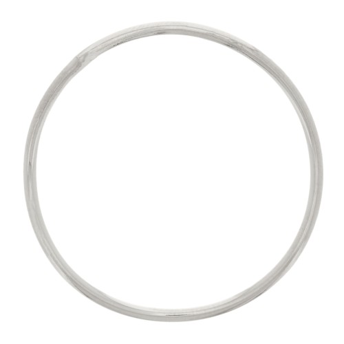 20mm Round irregular closed ring - Fine silver plated x1
