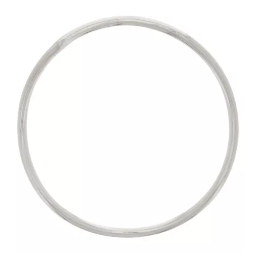 20mm Round irregular closed ring - Fine silver plated x1
