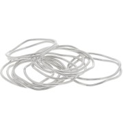 20mm Round irregular closed ring - Fine silver plated x1