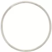 26mm Round irregular closed ring - Fine silver plated x1