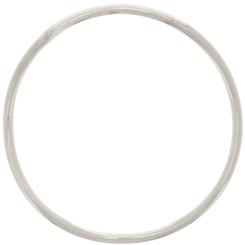 26mm Round irregular closed ring - Fine silver plated x1