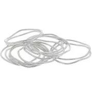 26mm Round irregular closed ring - Fine silver plated x1