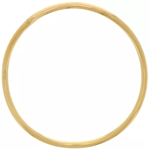 37mm Round irregular closed ring - Fine Gold plated x1