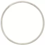 37mm Round irregular closed ring - Fine silver plated x1