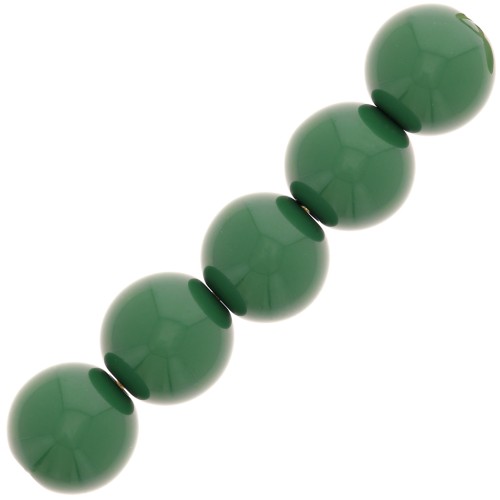 4mm Opaque resin beads - Fir Green x15