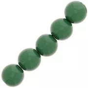 6mm Opaque resin beads - Fir Green x10