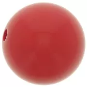Perle en résine opaque 14 mm - Rouge x1