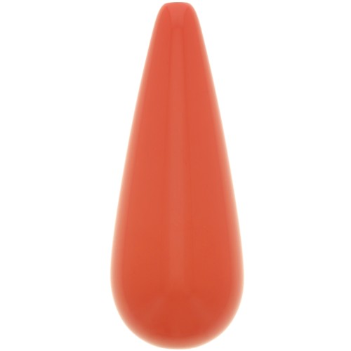 40x16mm resin Pear bead - Coral Red x1