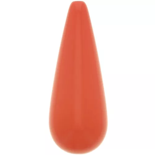40x16mm resin Pear bead - Coral Red x1