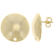 19mm half-ball EarStuds - Fine Gold plated x2|raw }}