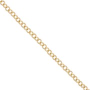 6mm Aluminium Jaseron mesh chain - open links - Gold Tone x50cm|raw }}