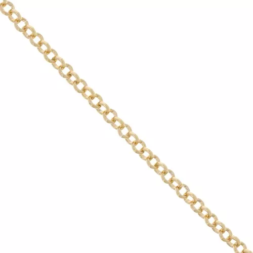 Belcher chain 4.9 mm aluminum chain - open links - Gold x50cm