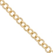 Belcher chain 4.9 mm aluminum chain - open links - Gold x50cm