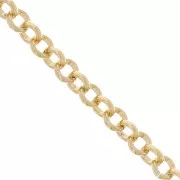 Belcher chain 4.9 mm aluminum chain - open links - Gold x50cm