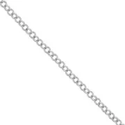 6mm Aluminium Belcher chain - open links - Rhodium Tone x50cm