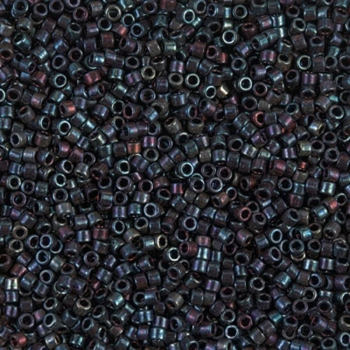 Miyuki Delica 11/0 DB1003 - Metallic Midnight Blue Gold Iris x8g