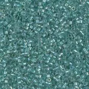 Miyuki Delica 11/0 DB1767 -  Sparkling Aqua Green Lined Crystal AB x8g