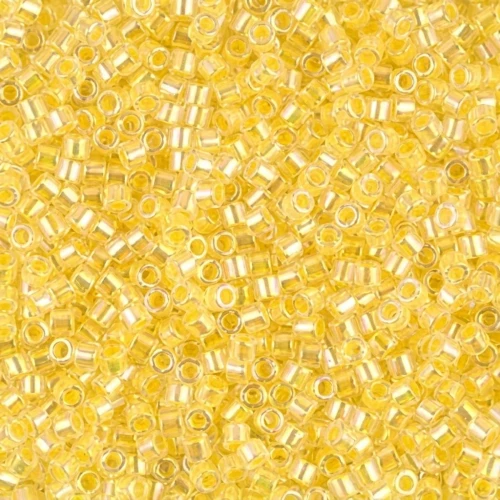 Miyuki Delica 10/0 DBM0053 - Light Yellow Lined Crystal AB x8g