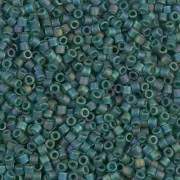 Miyuki Delica 10/0 DBM0859 - Mat Transparent Dark Emerald AB x8g