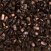 5x2.3x1.9mm Miyuki Half Tila Beads HTL-457B - Metallic Dark Raspberry Iris x10g