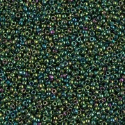 Miyuki 15/0 Seed Beads 0468 - Malachite Green Iris Metallic x8g