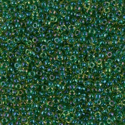 Miyuki Seed beads 11/0 331 - Emerald Lined Light Topaz AB x8g