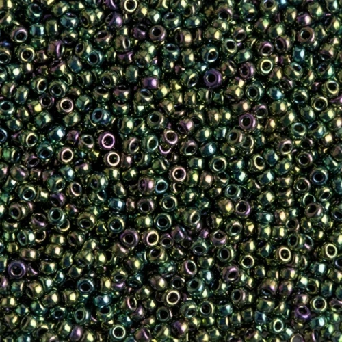 Miyuki Seed beads 11/0 465 - Metallic Dark Green Iris x8g