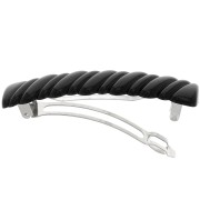 85x17mm acrylic Braided effect hair clip - Black x1|raw }}