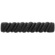 85x17mm acrylic Braided effect hair clip - Black x1