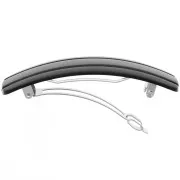 93x29mm Acrylic Hairclip - Black x1