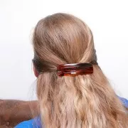 93x29mm Acrylic Hairclip - Marbled amber x1