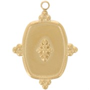 Rectangle pendant 23x17 mm - 304 stainless steel, gold-plated x1