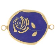 22x14.5mm Stainless steel 316L Irregular spacer - Rose - Gold - Dark Blue x1