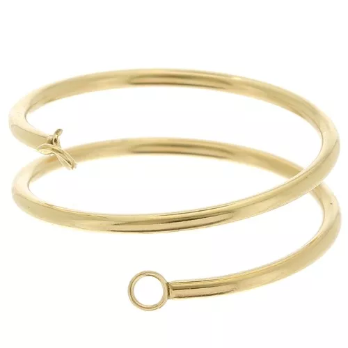 Ring 2 open rings - Size 57 - Stainless steel 304L Gold x1