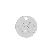 6mm 925 Sterling Silver round charm with your logo or brand x100|raw }}