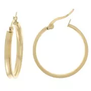28 mm Creoles for bead weaving - 304 Gold stainless steel x2