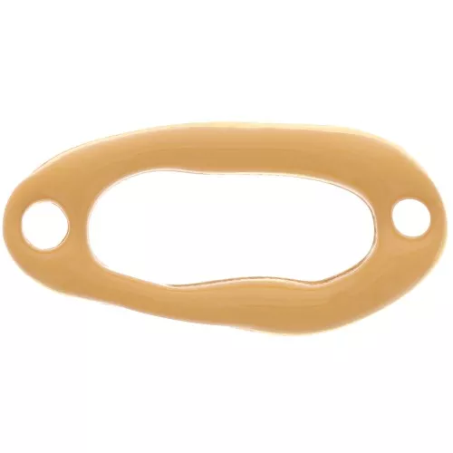 24x12mm Oval hollowed out spacer & epoxy resin - Fine gold Plated - Ochre x1