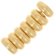 7.5mm Smooth rondelle beads - Fine Gold-plated x5