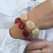 7.5mm Smooth rondelle beads - Fine Gold-plated x5