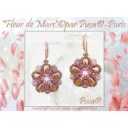 5x8mm Amos® Glass beads by Puca® - Ice Slushy Blue Curacao x10g