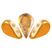 5x8mm Amos® Glass beads by Puca® - Ice Slushy Orange x10g