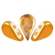 5x8mm Amos® Glass beads by Puca® - Ice Slushy Orange x10g