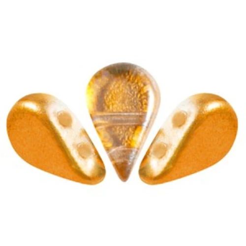 5x8mm Amos® Glass beads by Puca® - Ice Slushy Orange x10g