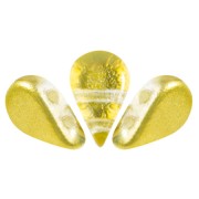 5x8mm Amos® Glass beads by Puca® - Ice Slushy Pineapple x10g|raw }}