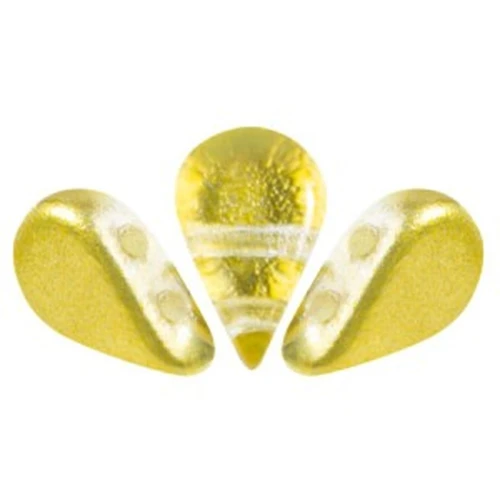 5x8mm Amos® Glass beads by Puca® - Ice Slushy Pineapple x10g